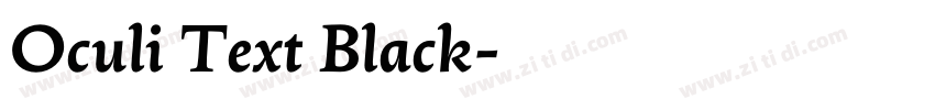 Oculi Text Black字体转换